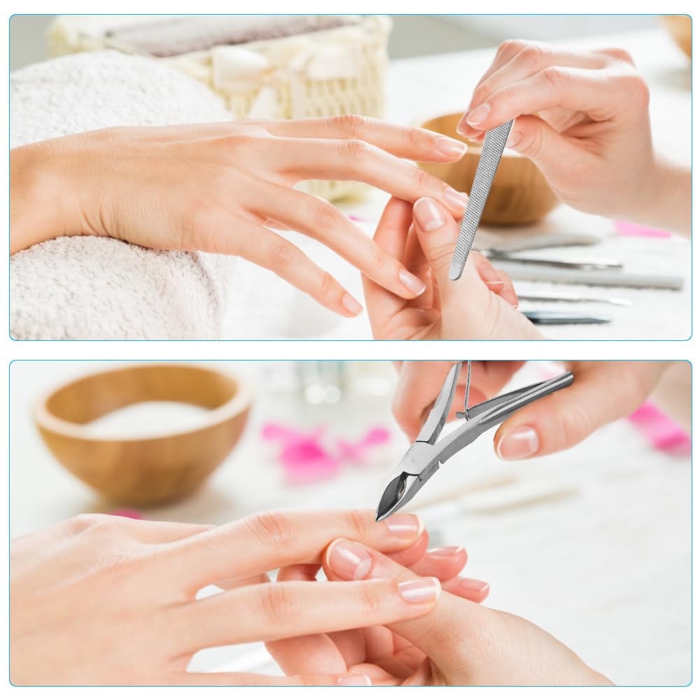TOVOT 7 pièces Coupe-Cuticules Set d'élimination des Cuticules Kit coupe-cuticules en acier inoxydable Outils pour enlever les cuticules