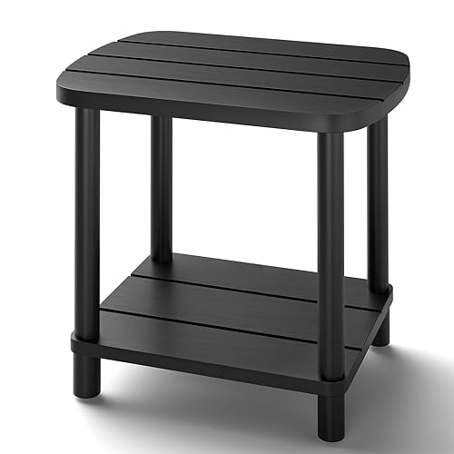 Outdoor Coffee Table, 2-Tier Adirondack Outdoor Side Table Weather Resistant,