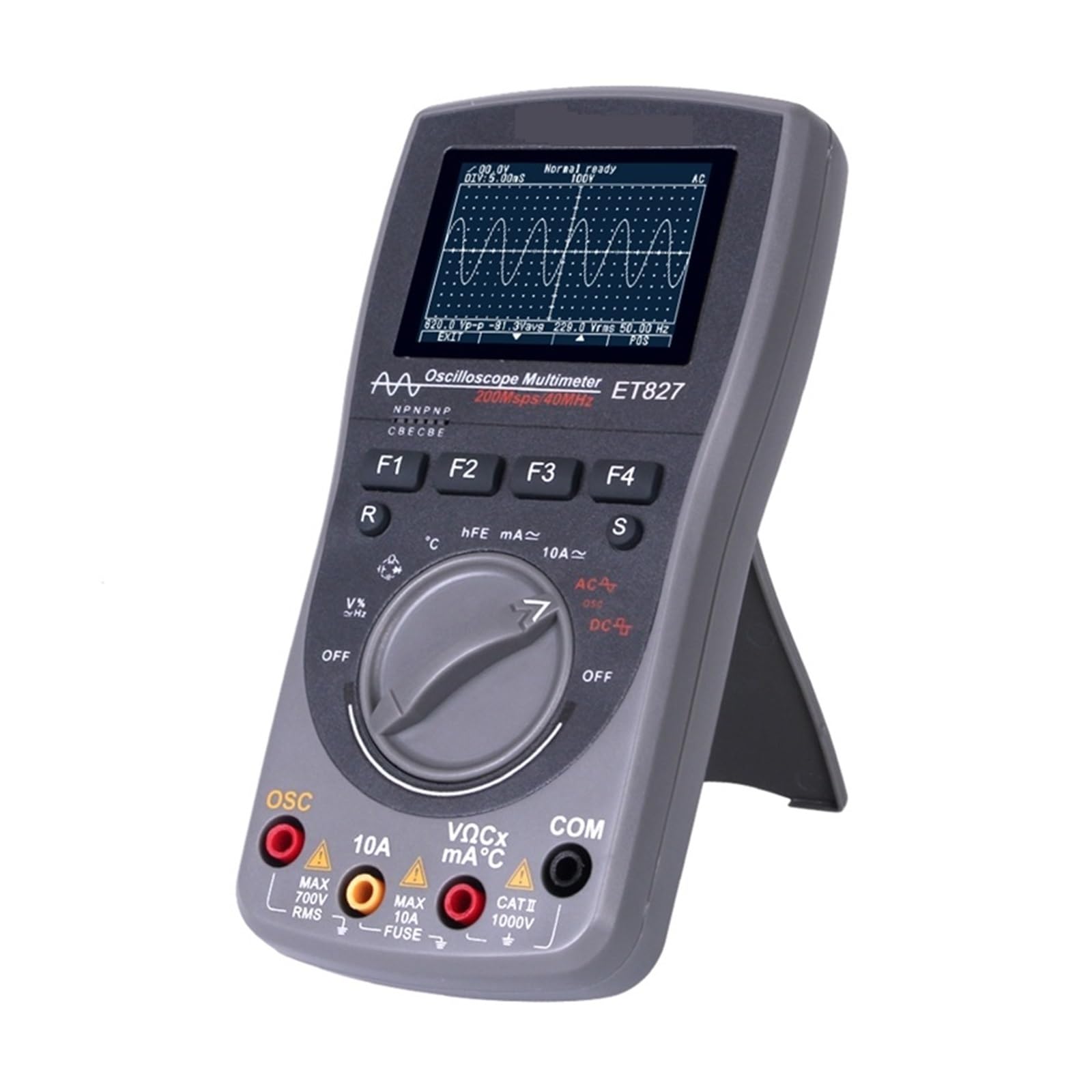 Oscyloskop, Intelintny cyfrowy oscyloskop 2w1 40 MHz 200 Msps/S 6000 zliczeń multimetr True RMS z analogowym multimetrem AUTO