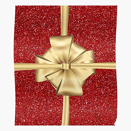 Christmas Poster Bow Gift For Home Decor Wall Art Print Gloss Matte Customized Size Poster