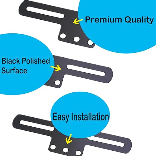 Miniatura 5 de ANKIA Soporte universal para placa de motocicleta, aleación de aluminio de alta calidad, soporte de placa de matrícula de motocicleta que se adapta