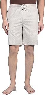 crimsoune club Men's Beige Printed 100% Cotton Lounge Shorts-picture-15