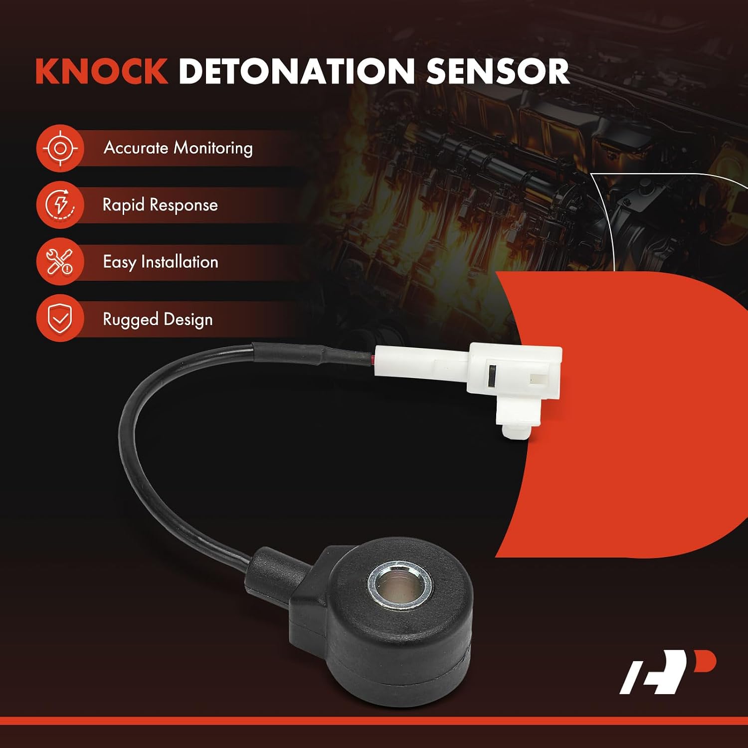 A-Premium Ignition Knock Detonation Sensor Compatible with Subaru Impreza 1995-1996, Legacy 1990-1996, SVX 1992-1997, 2.2L 2.5L 3.3L, Replace# 22060AA030, 22060AA031