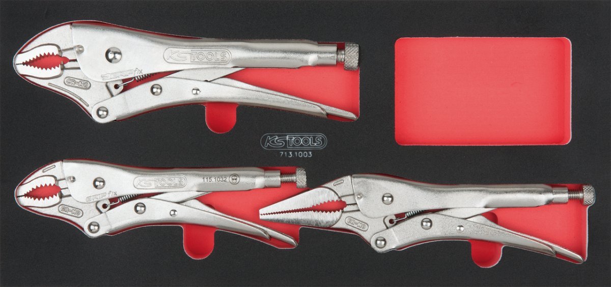 KS Tools 7131003 SCS Pinza Set 3 in 1/3 sistema inserto