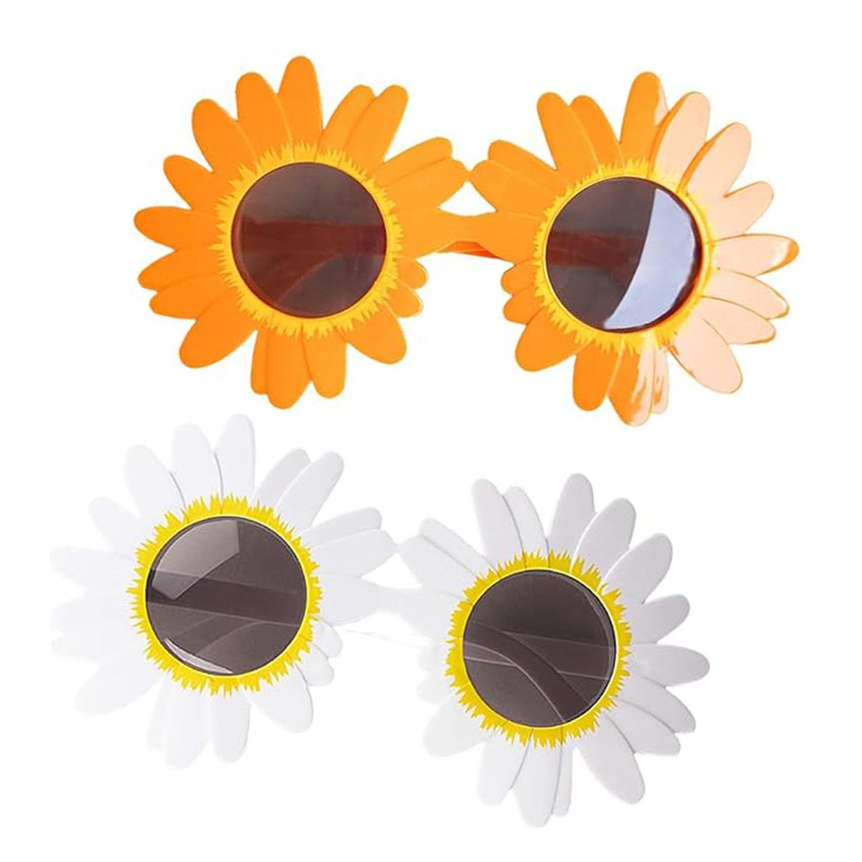 Art the Clown Sunflower Glasses, Sunflower Daisy Glasses, Adult Halloween Role Play, Multicolor (2pcs-O)