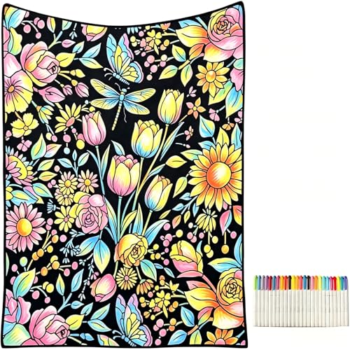 Couverture de coloriage lavable kit bricolage créatif réutilisable