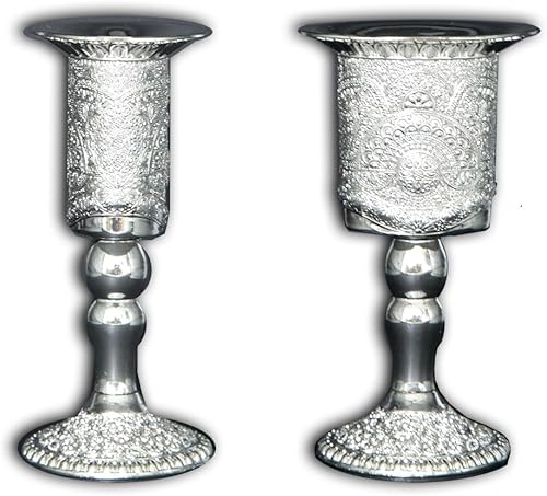 Miniatura 4 de Juego Havdalah de 4 piezas con diseño de filigrana chapada en plata