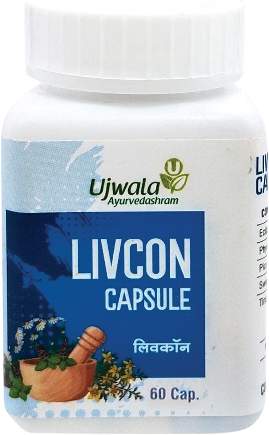 Livcon Capsule(60 Cap)- Consist of Bhringraj, Bhuiamla, Kutki and Guduchi,Healthy Digestion