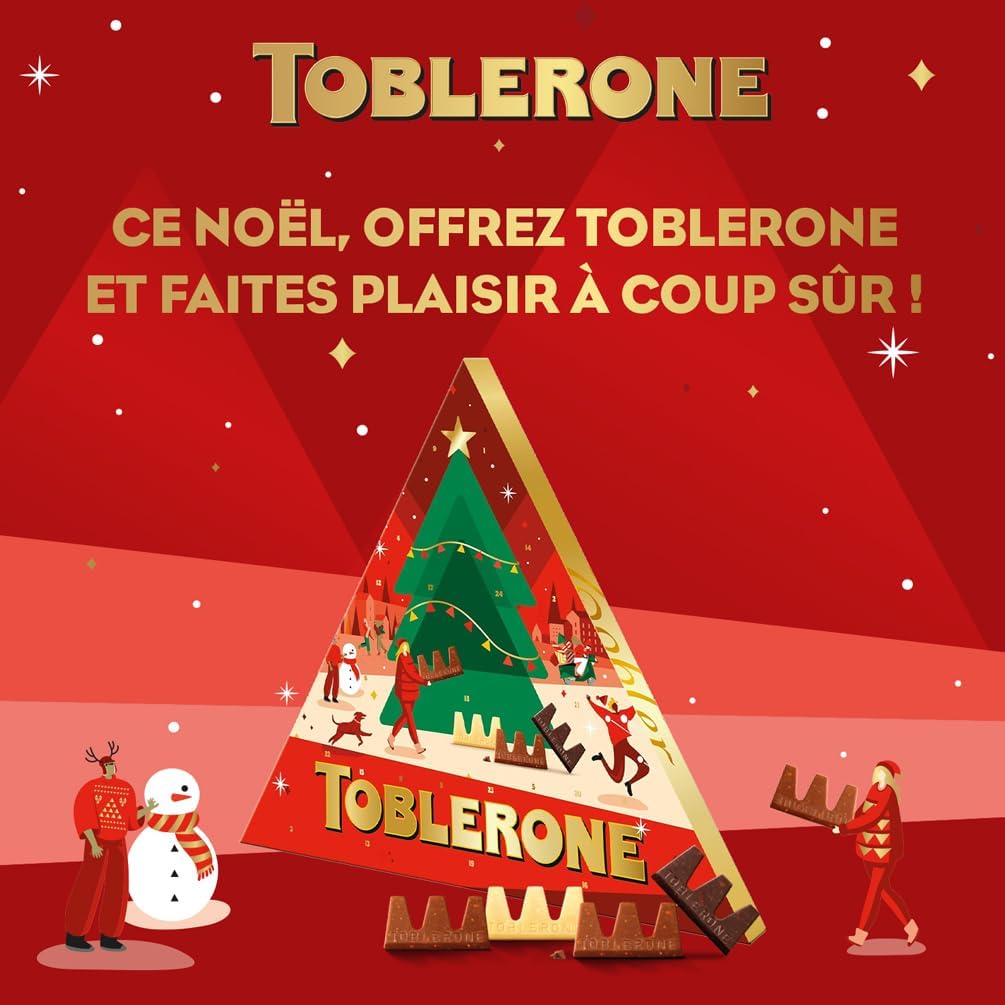 Toblerone Calendrier de l'Avent : 24 Chocolats Festifs + 4 Recettes Uniques | Idée Cadeau Noël - Image détaillée
