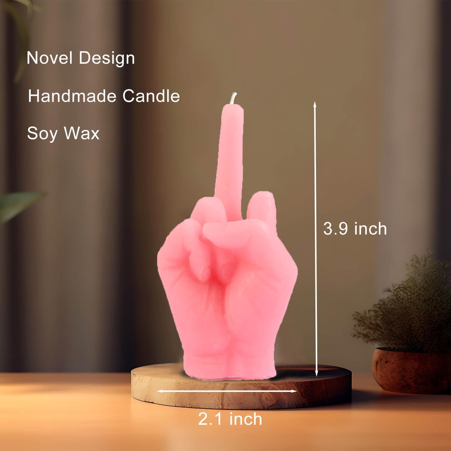 NIMONA Middle Finger Scented Candle, 2 Pcs Apartment Home Decor Aesthetic Soy Wax Hand Gesture Cute Candles, Desk Sculpture Decorations Gift for House, Bedroom and Home Room. image 2