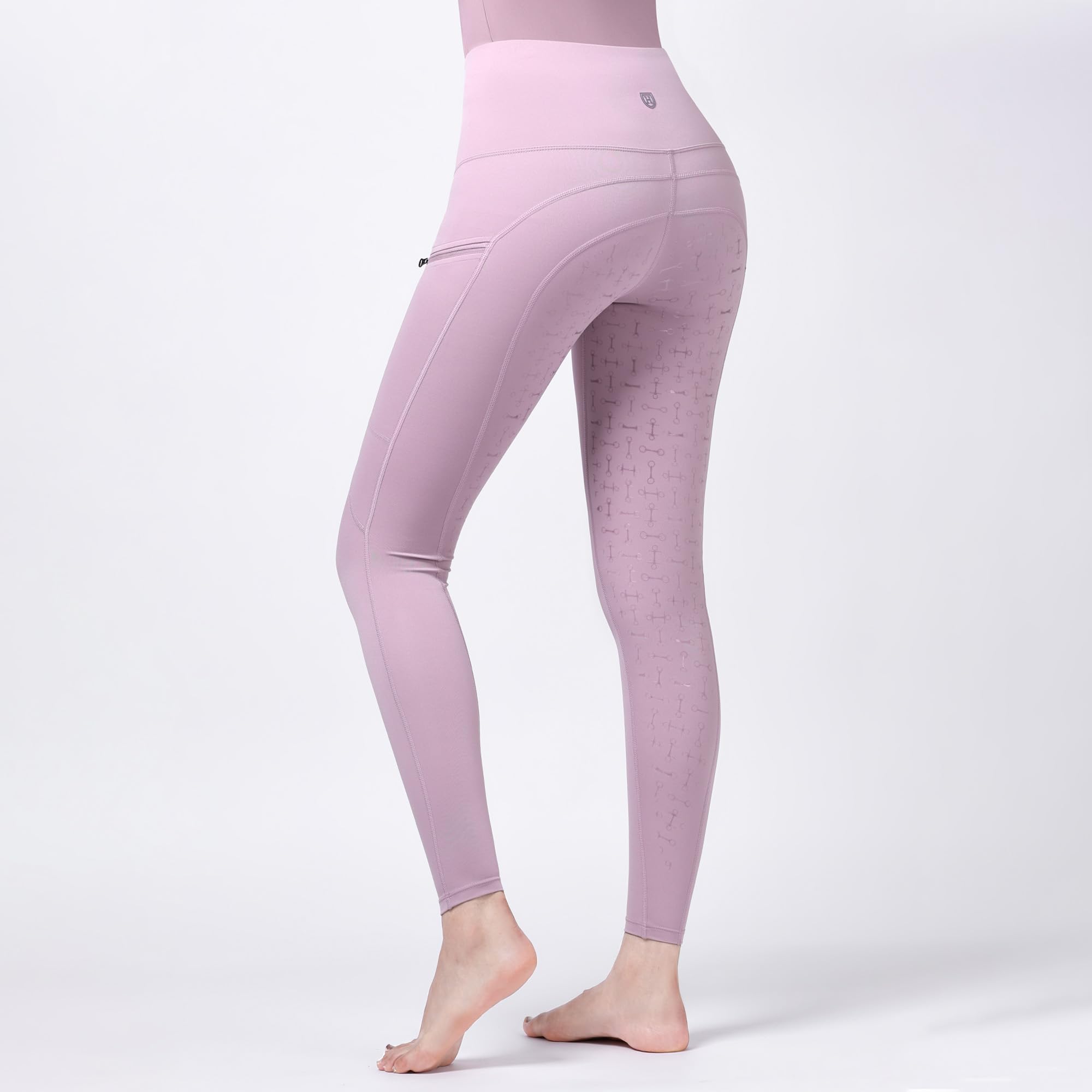 Harrison Howard Pantaloni da equitazione da donna con impugnatura in silicone, leggings a vita alta
