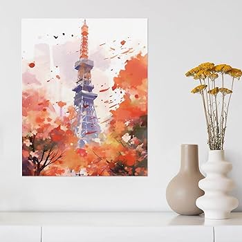 東京タワー　絵画 版画 IPCTT 東京タワー 吉岡浩太郎 ＜ 絵画と額縁のアート