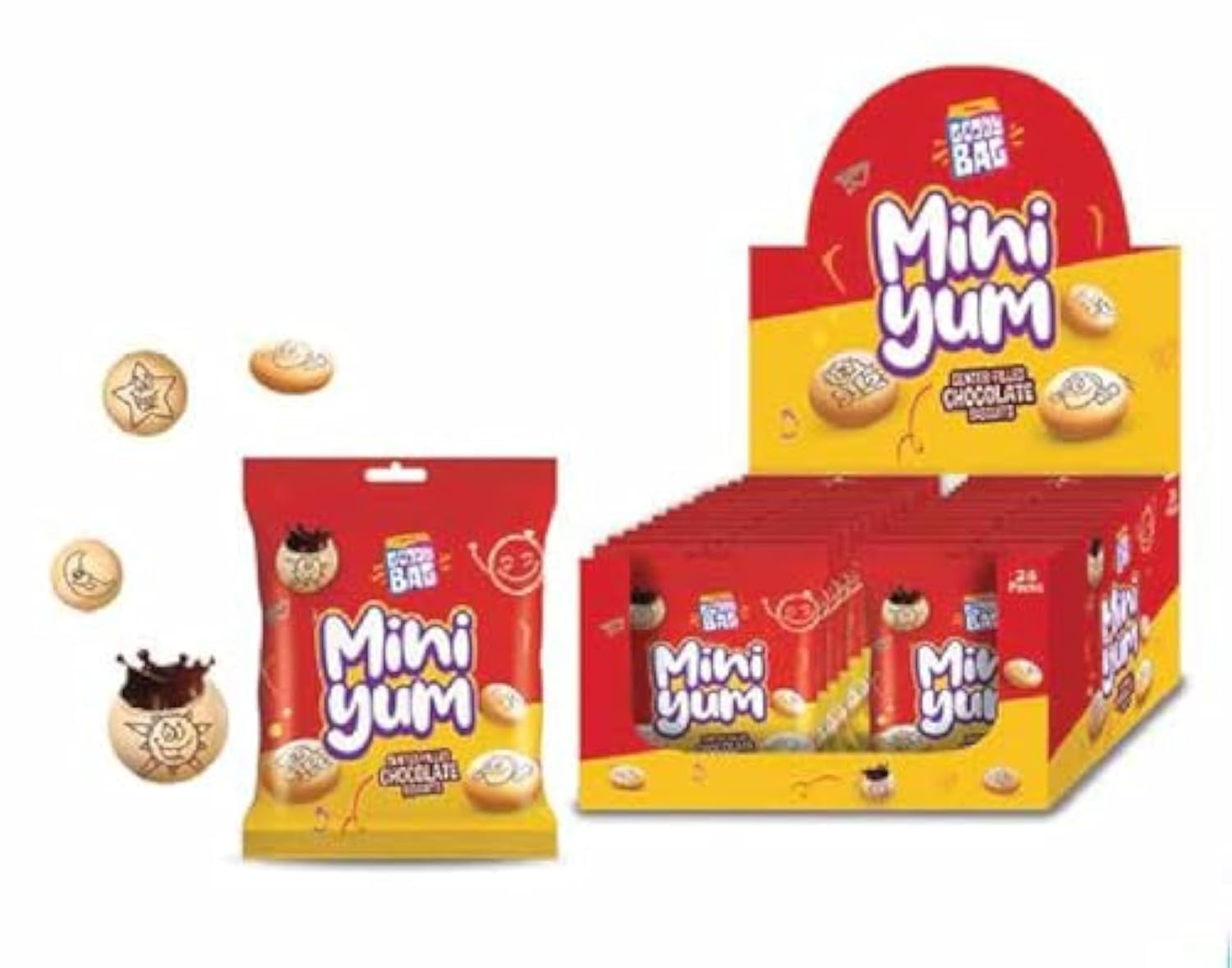 Mini Yum Center Filled Chocolate Biscuits 24pcs x 2