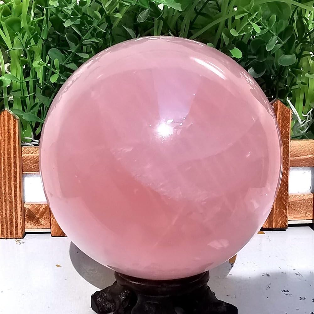 DPURPIWADY Rose Magic Quartz Crystal Ball Sphere Decor Ornaments