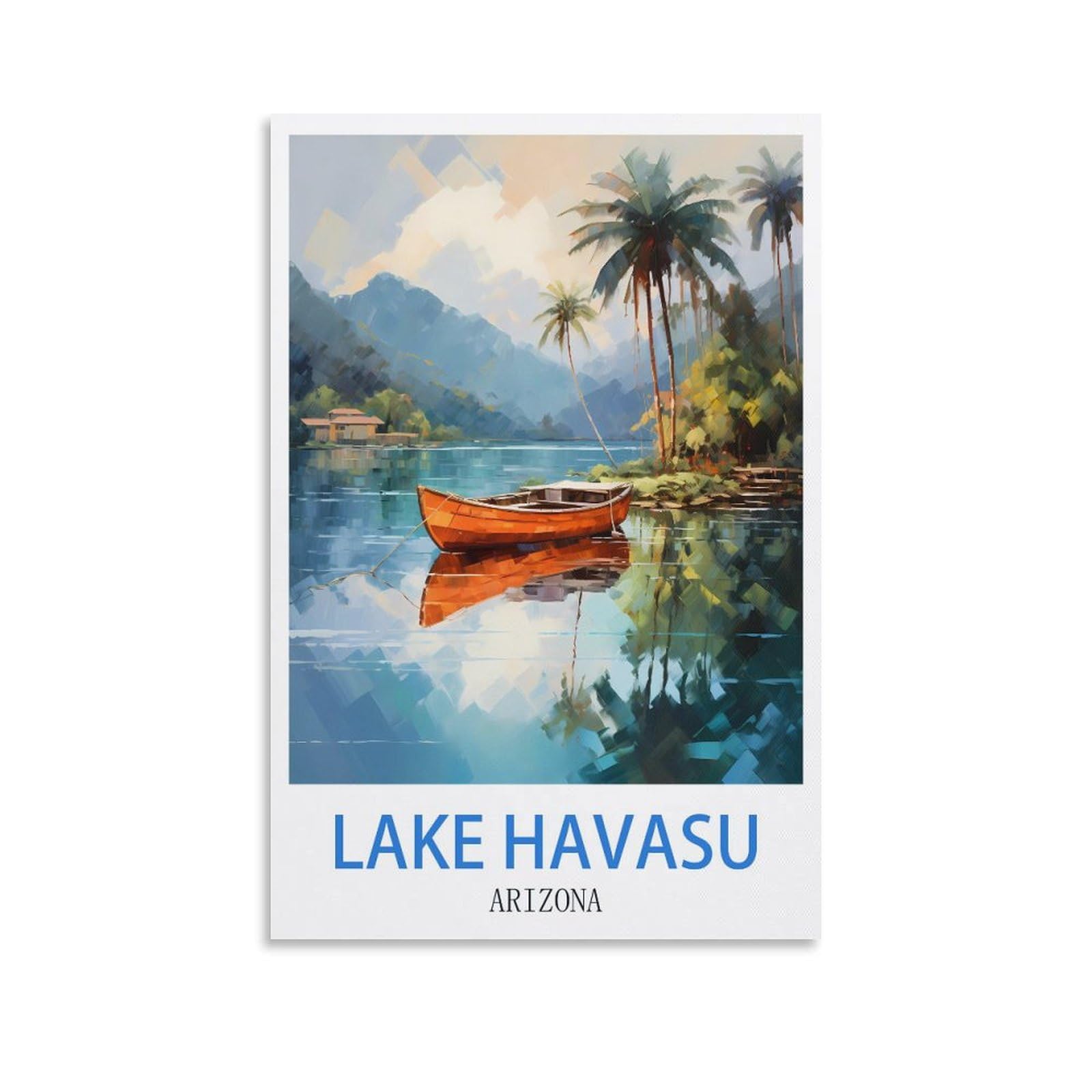 EZMLFA 5D Diamond Art Kits for Beginner,Lake Havasu Arizonas,Diamond Picture Art for Beginner, DIY Gem Cross Stitch Creative Gift Home Wall Decor 40x40cm