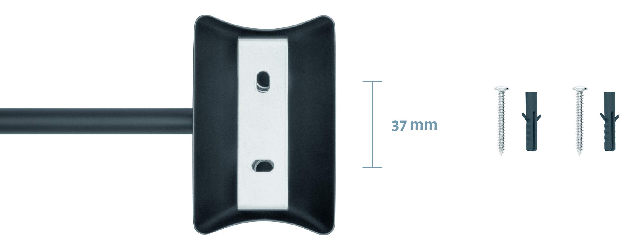 Imola Lusterko Kosmetyczne Ścienne – Obrotowe 360° – Dwustronne Lusterko do Golenia z Powiększeniem 3x i 7x – Wysuwane Ramię, Czarny Metal, Ø 19 cm
