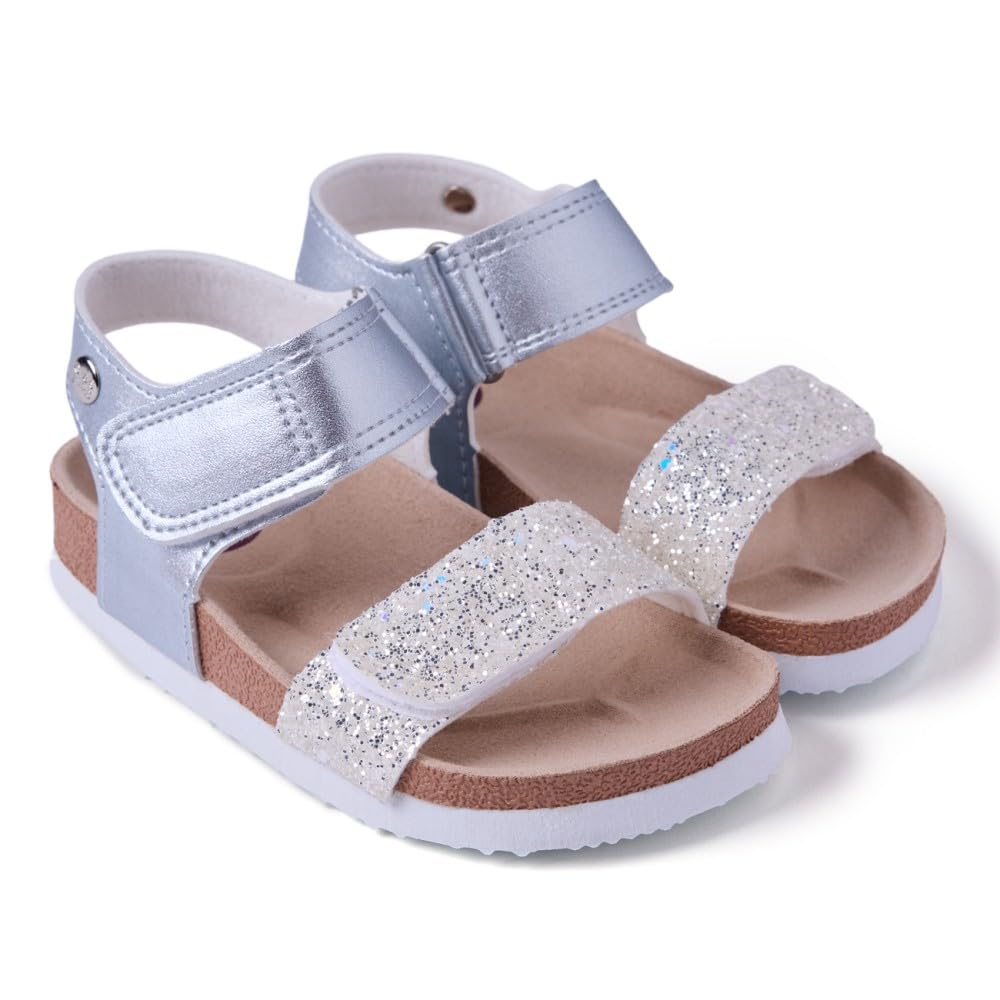 GIOSEPPO Boy's Girl's Walsall Adjustable Strap, Metallic Silver, 13.5 UK Child