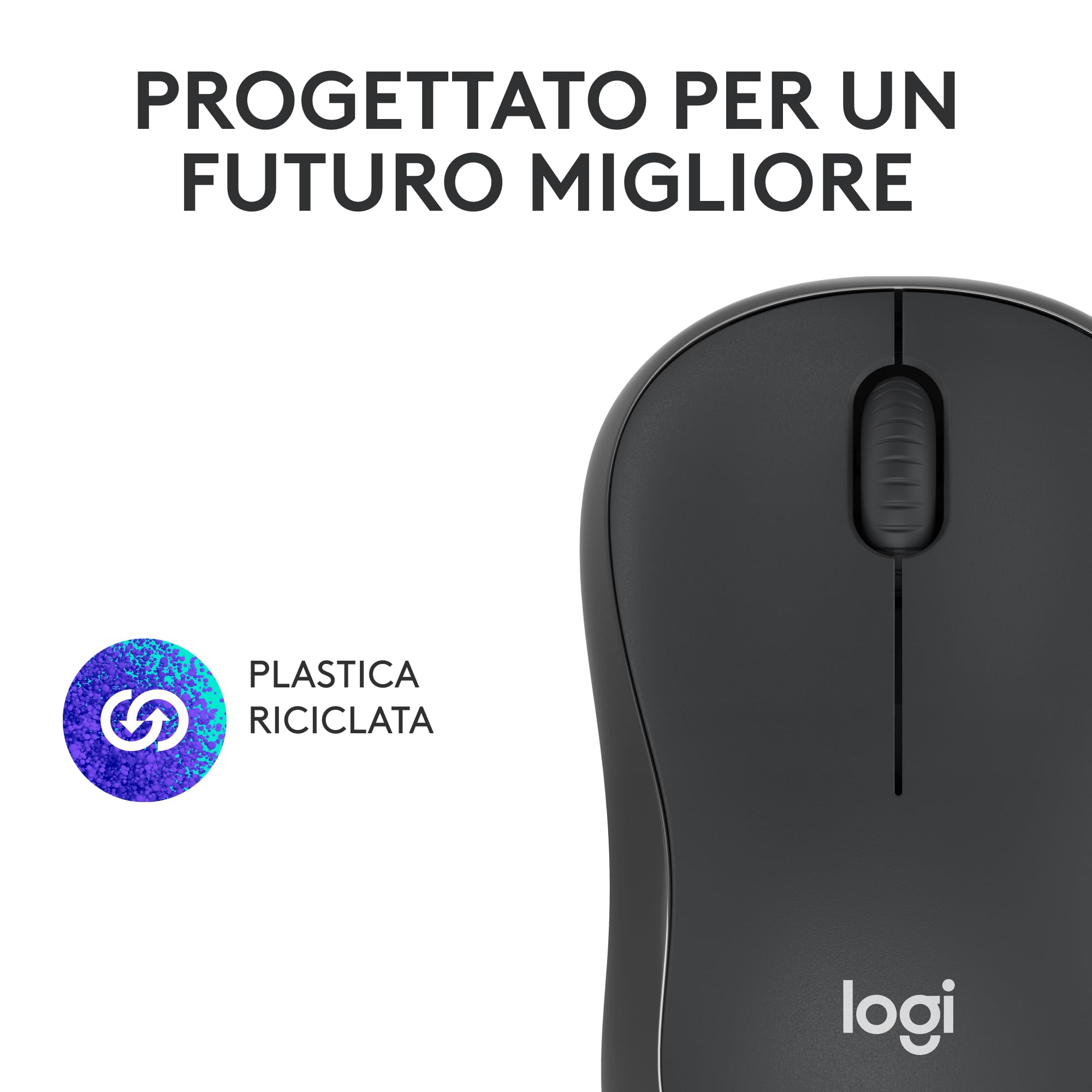 Logitech M240 Silenzioso Bluetooth Mouse Wireless Compatto Portatile Grafite