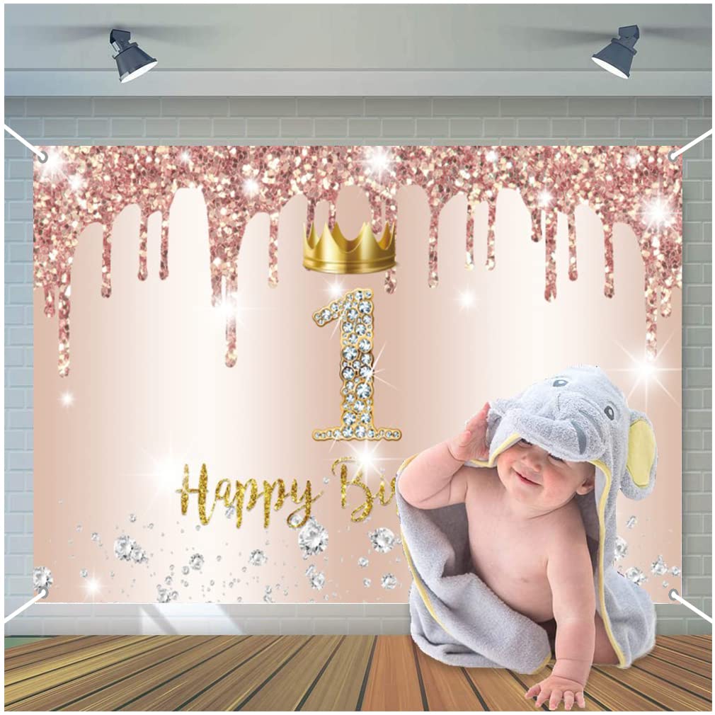 Toile De Fond « Happy 1St Birthday » - Bannière Bleue - Pour