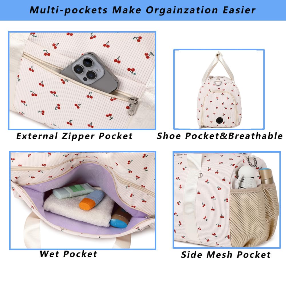 Sacs de Sport pour Enfant Sac Polochon Fille Sac Gym Voyage Weekend Piscine Danse Ballet Polochon