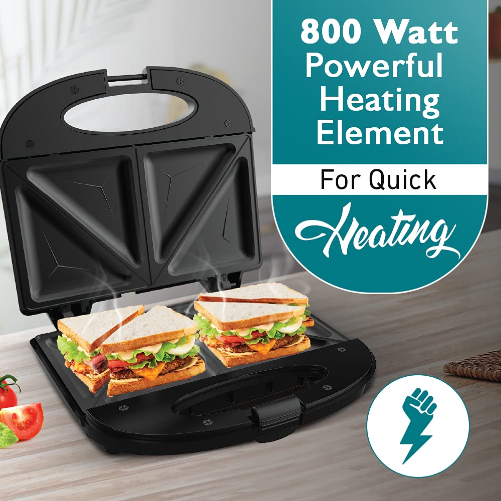 Crompton InstaServe Sandwich Maker - Black -2 Crompton InstaServe Sandwich Maker - Black -2