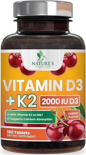 Miniatura 1 de Vitamina D3 K2 como MK-7 con 2000iu de D3 y 75mcg K2, vitamina K2 D3 suplementos de fuerza ósea que apoyan la absorción de calcio para la salud de