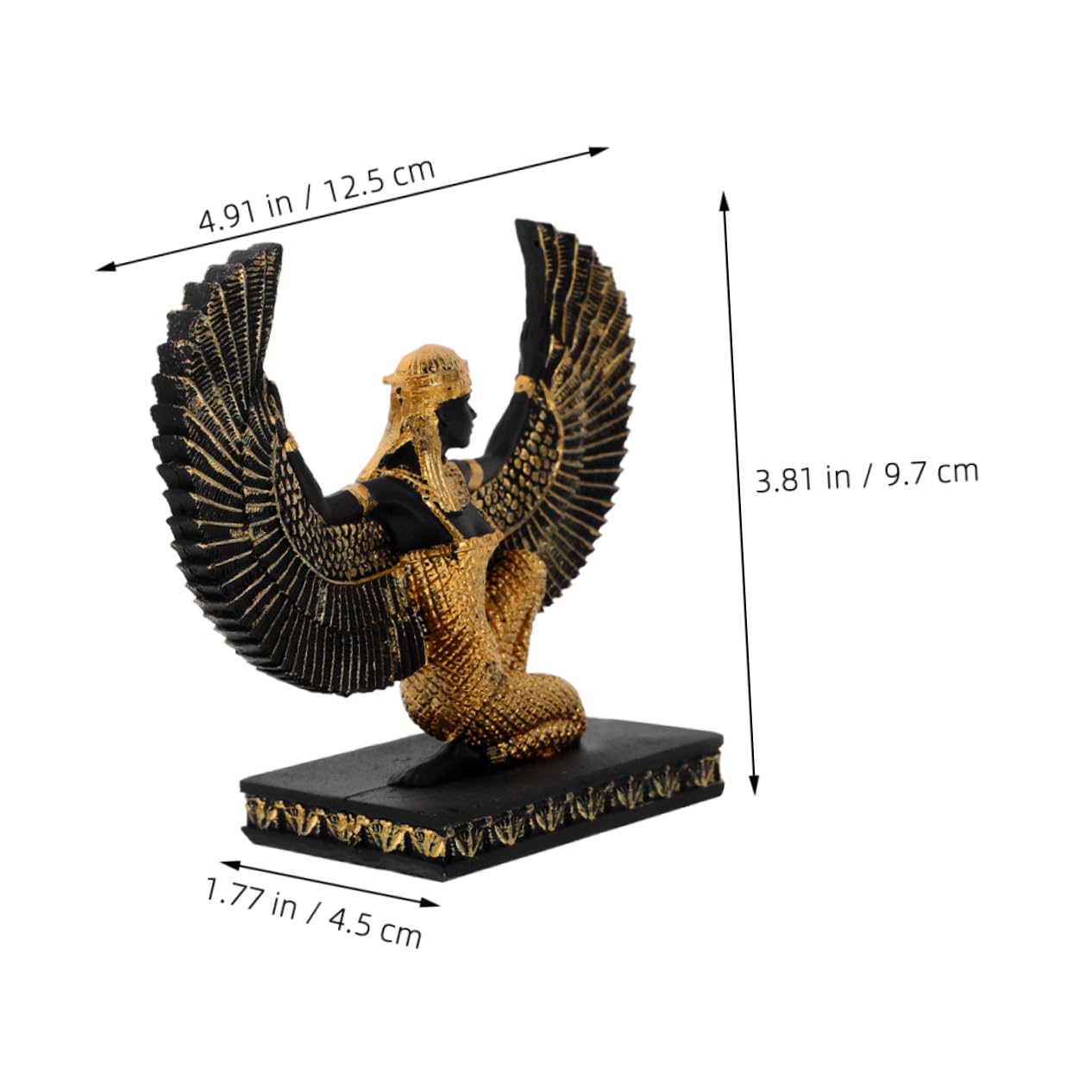 Alipis 4 Pz Ornamenti della statua egiziana statua del re egiziano figurina sfinge egizia Oggetto decorativo per ristoranti decorativo egiziano dea egizia in resina figurina egizia