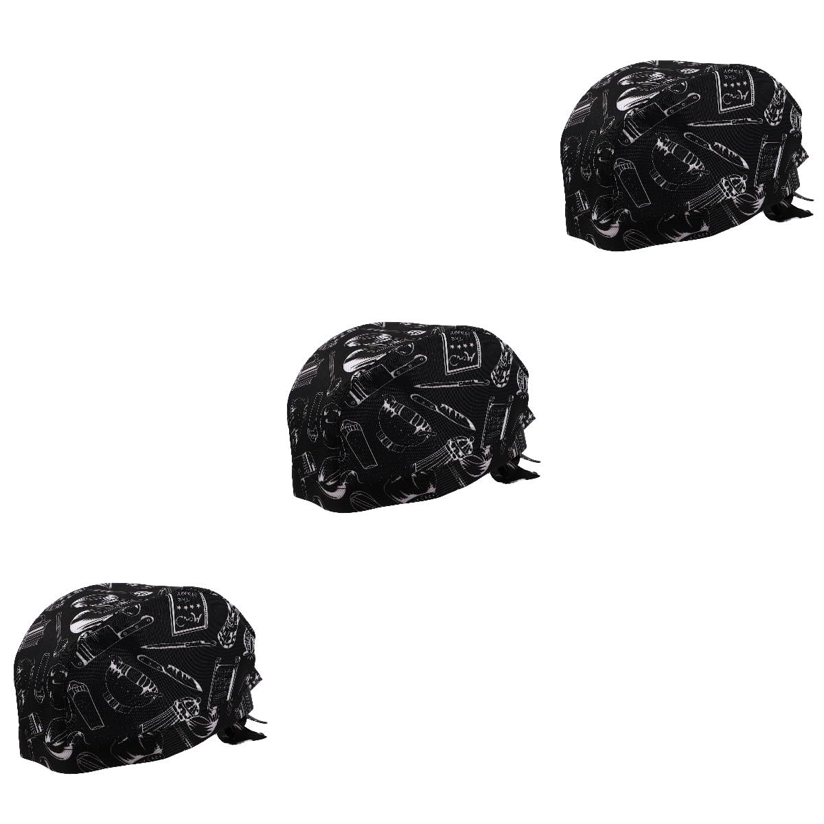 SHERCHPRY Cappello Da Cuoco Capo Nero Cuoco Uniforme Cappello Cappuccio Di Saldatura Cappello Nero Berretto Per Le Donne Cappelli Da Lavoro in Cucina Turbante Da Cuoco Cotone