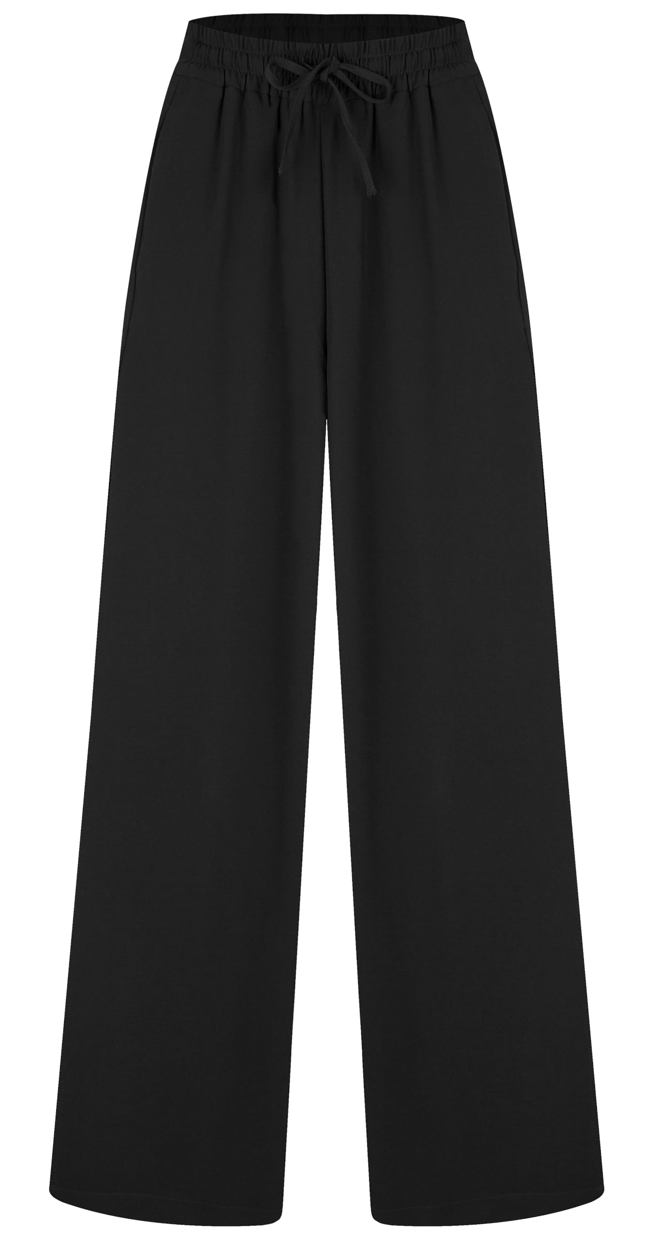 Tronjori Womens Casual Lounge Pants Wide Leg Palazzo Trousers High Waist with Drawstring