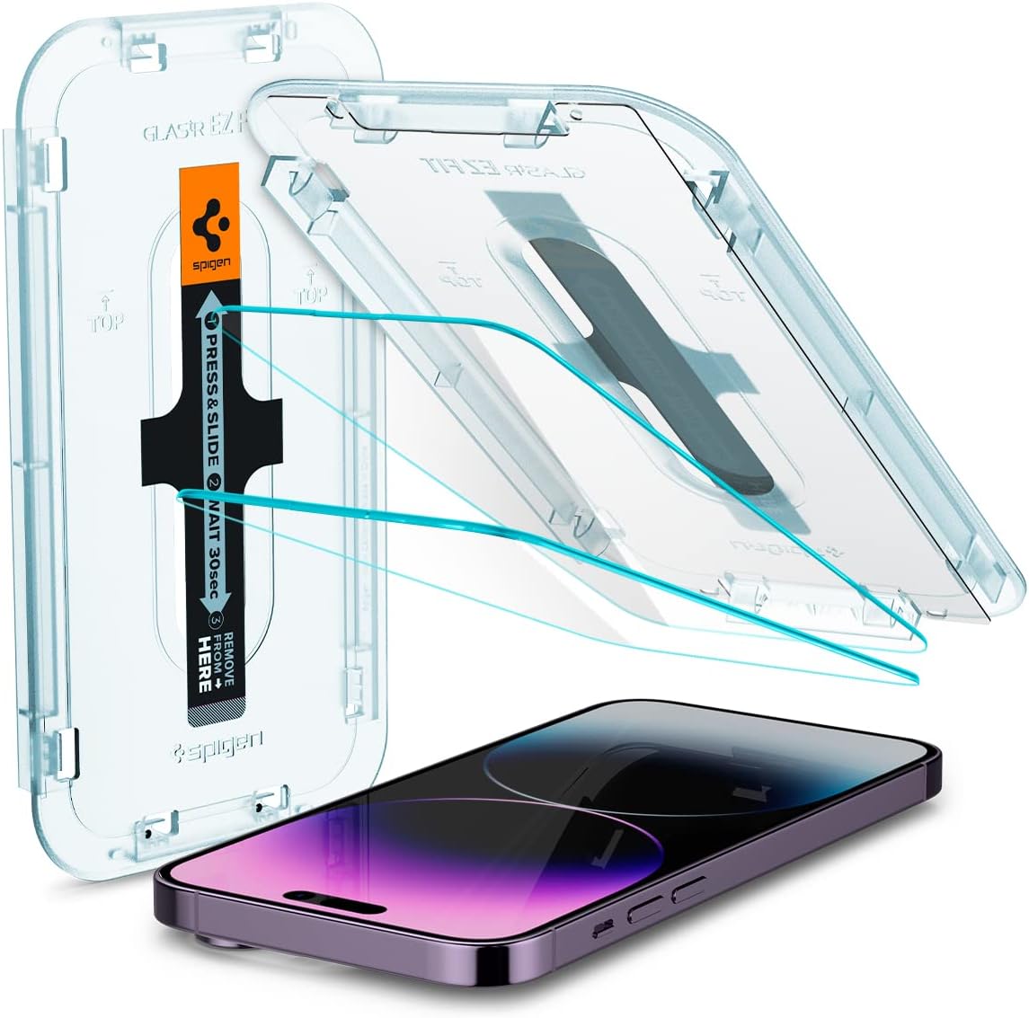 Coque - MARQUE - iPhone 12 - Bleu Marine - Semi-Transparente - Anti-choc - Réglable