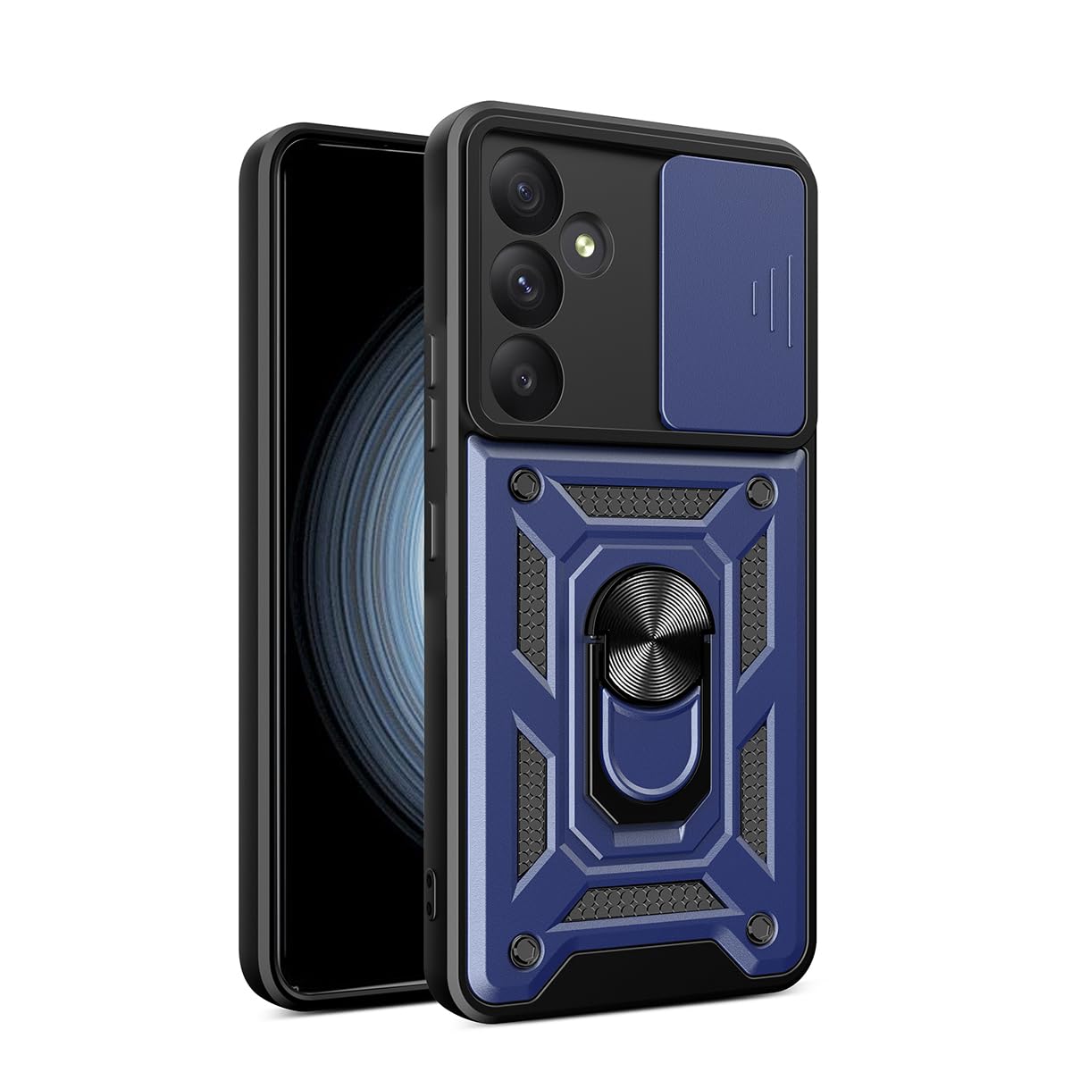 Cover DESSEN Per ZTE Blade A53 – Silicone TPU Con Anello Girevole E Supporto Magnetico (Rosso)