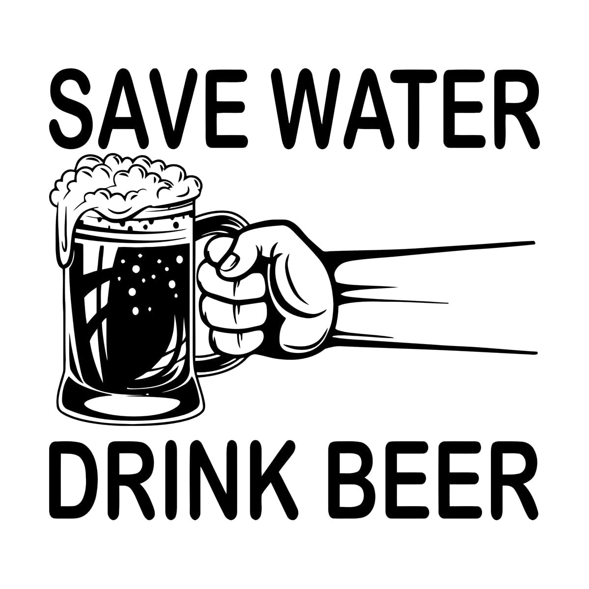 Vinyl Wall Stickers Phrase Pub Bar Quote Drink Beer Glass Alcohol 36x40.3cm Multiple Size Options Small Black