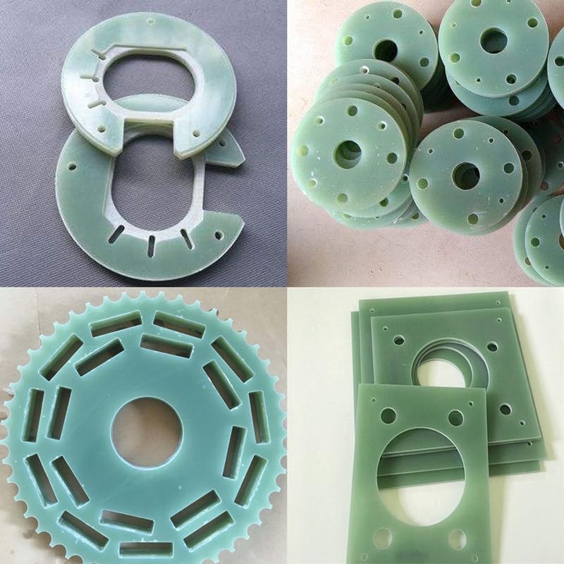 G10 FR4 Epoxidharzplatte - Hellgrün, 0,5–5 mm Dicke, 100 x 100/500 x 300 mm, CNC-gefräste Fiberglasplatte(500x300MM 5mm)