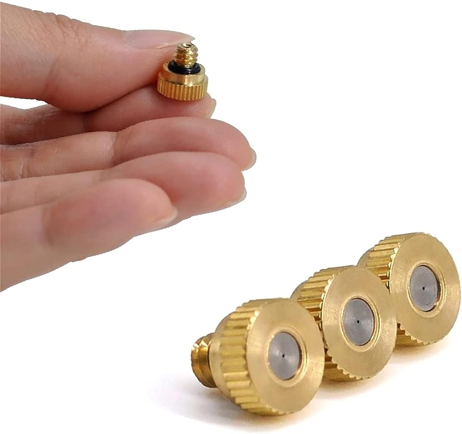 300Pcs Misting Nozzles Kit for Cooling System, Brass Mister Nozzles, Garden Water Mister, Fog Nozzles for Patio Outdoor Misting System (Size : 0.8mm)