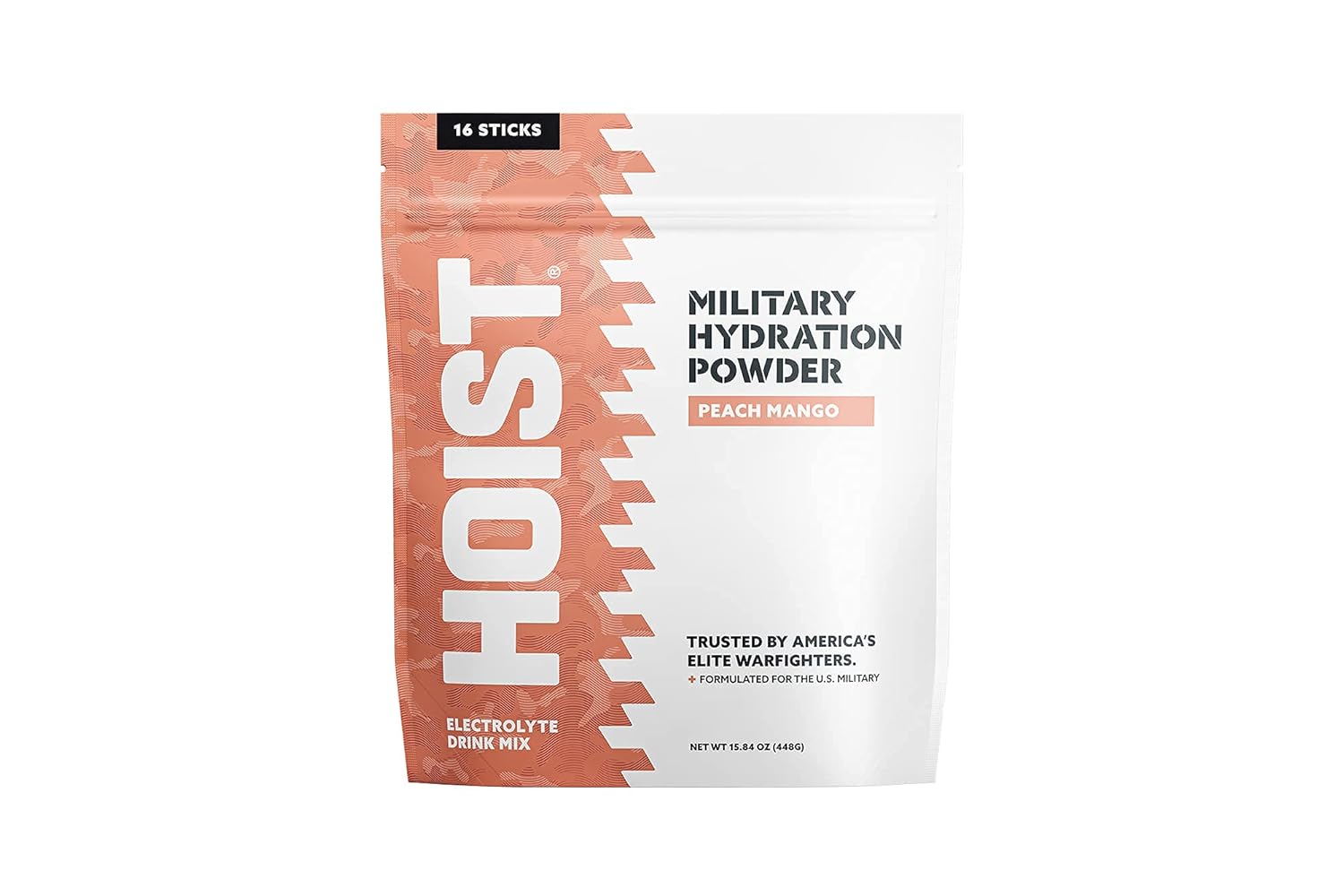 Hoist Military Hydration Powder Sticks, Peach Mango 16