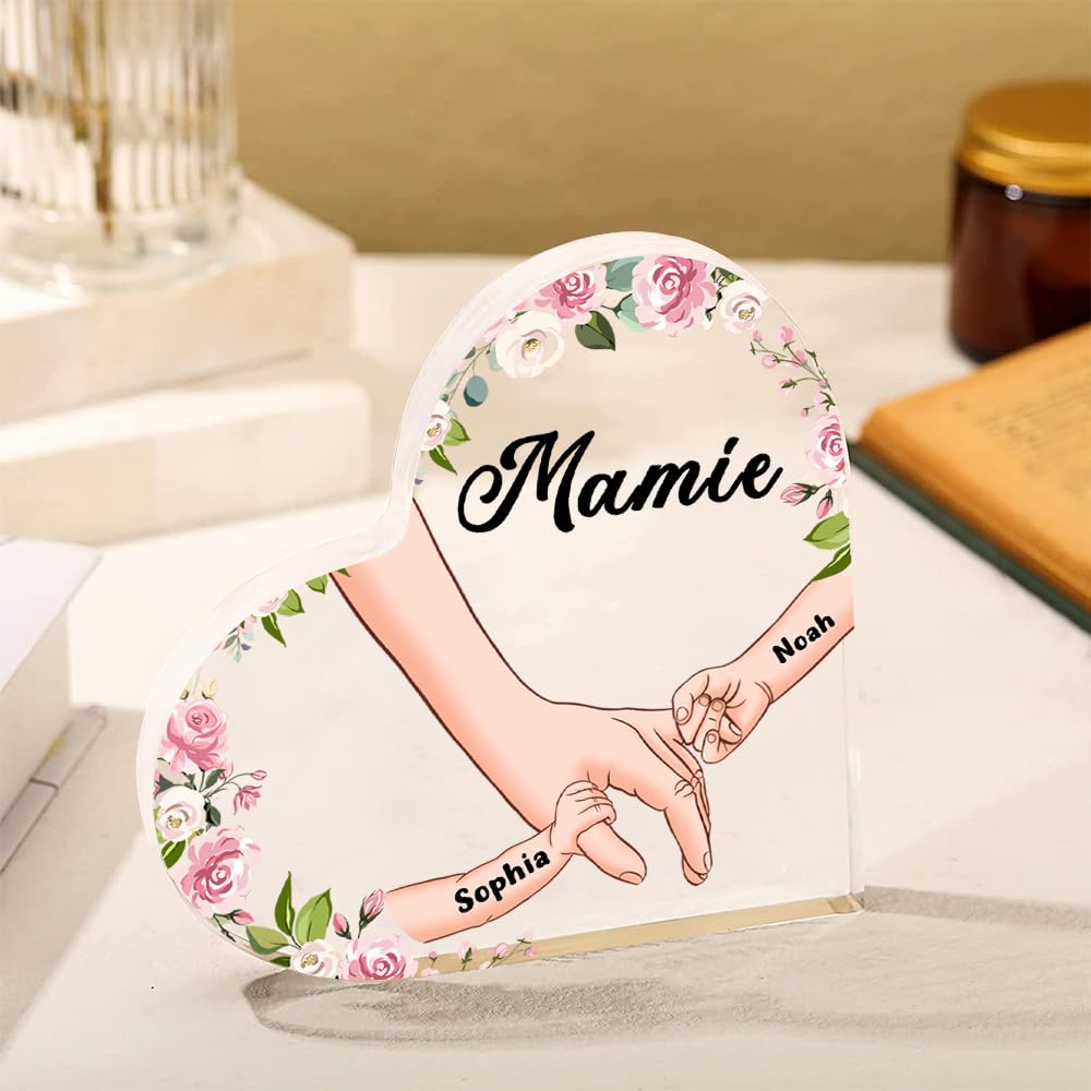 Plaque Acrylique Personnalisée Avec Prénoms - Cadeau Famille, Noël, Fête Des Mères