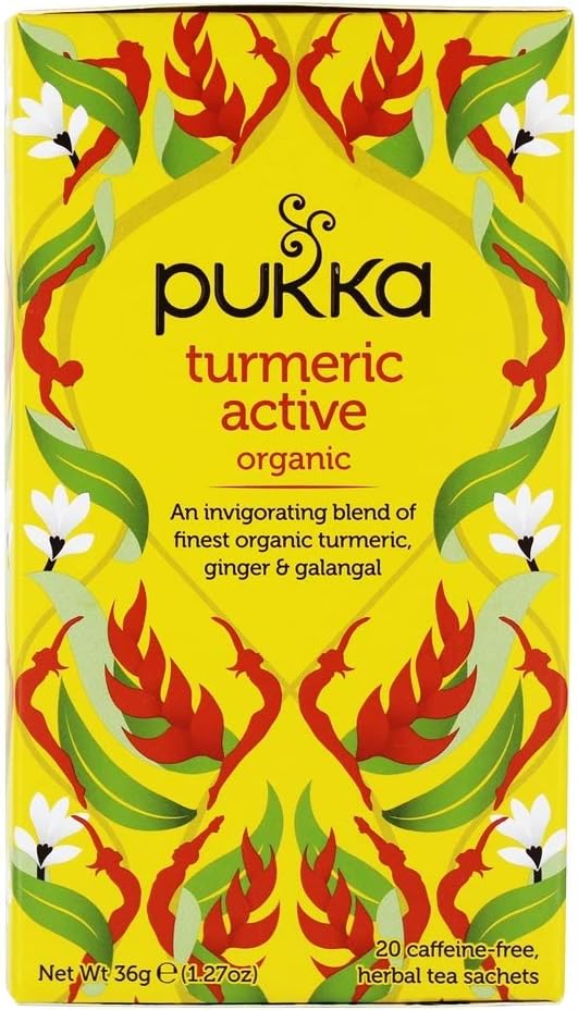 Pukka Herbs, Tea Active Herbal Turmeric Organic, 20 Count