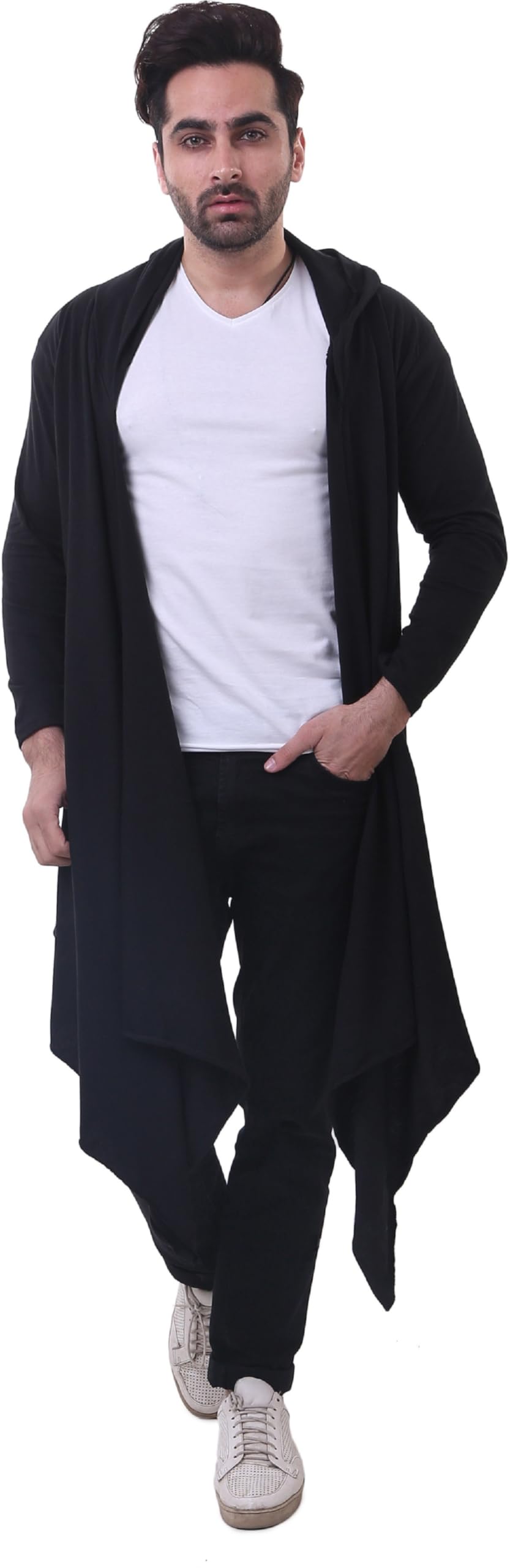 ddaspration Men Open Front Styles Hooded Cotton Shrug-picture-41