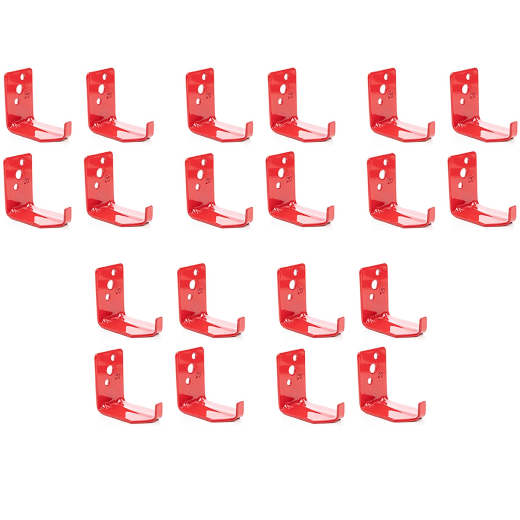 Jnchdghwa Red 20 Pack Universal Fire Extinguisher Bracket, Fire Extinguisher Mounts & Brackets Up To 20 Lbs