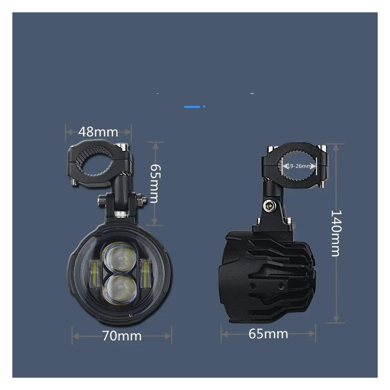 Fari Universali Per Moto Lente Per Proiettore A LED Per Fendinebbia Luci Guida Per Faretti Per Lampade Ausiliarie Faro Del Motociclo(Yellow light)