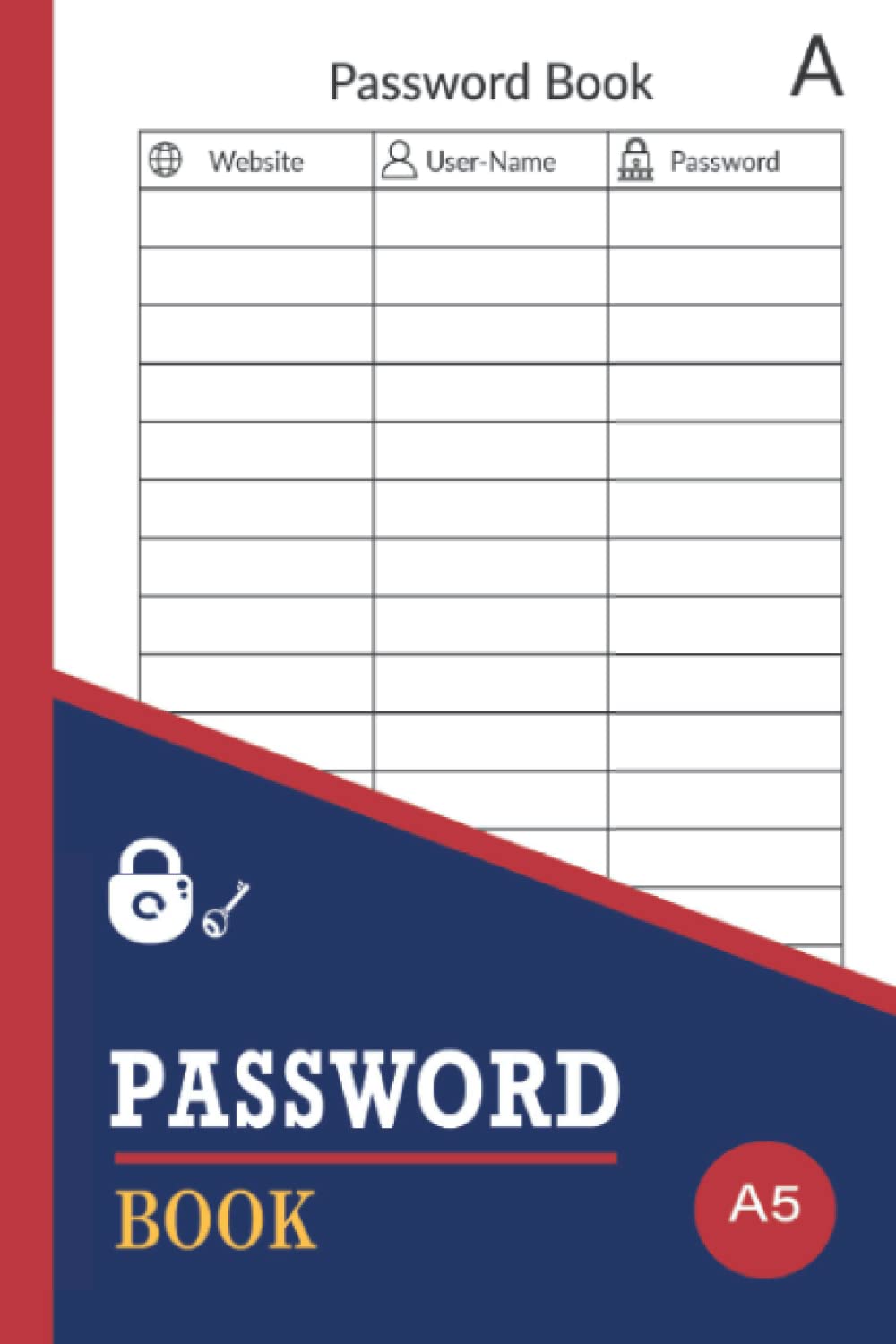 Password Book: Internet Password Log Book With Alphabetical Sections