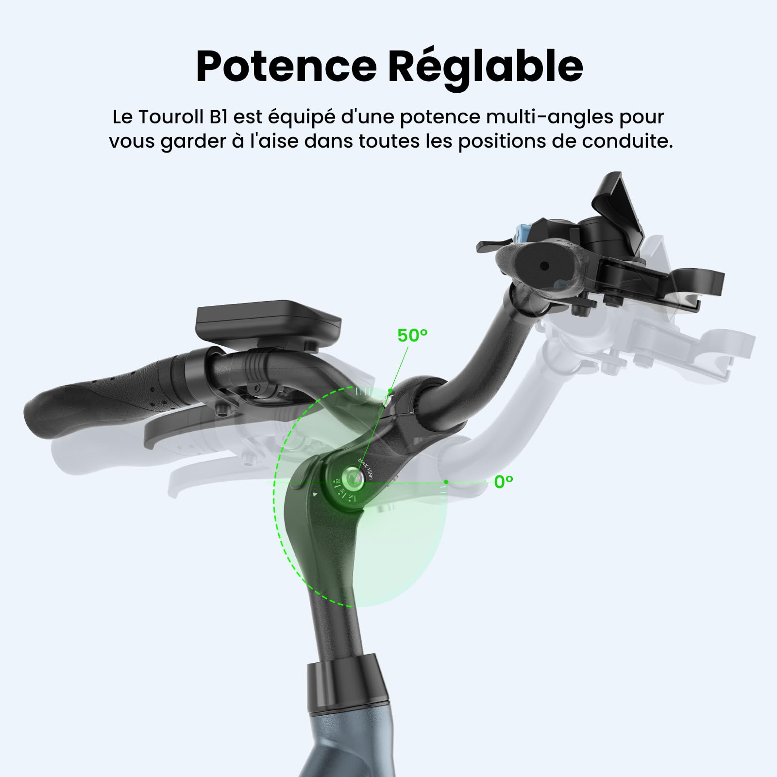 Touroll B1 Vélo Électrique, 26" vélo électrique Urbain avec 36V 15.6Ah Batterie Amovible, Vélo de Ville électrique 250W, 7 Vitesses, E-Bike Urbain pour Adulte