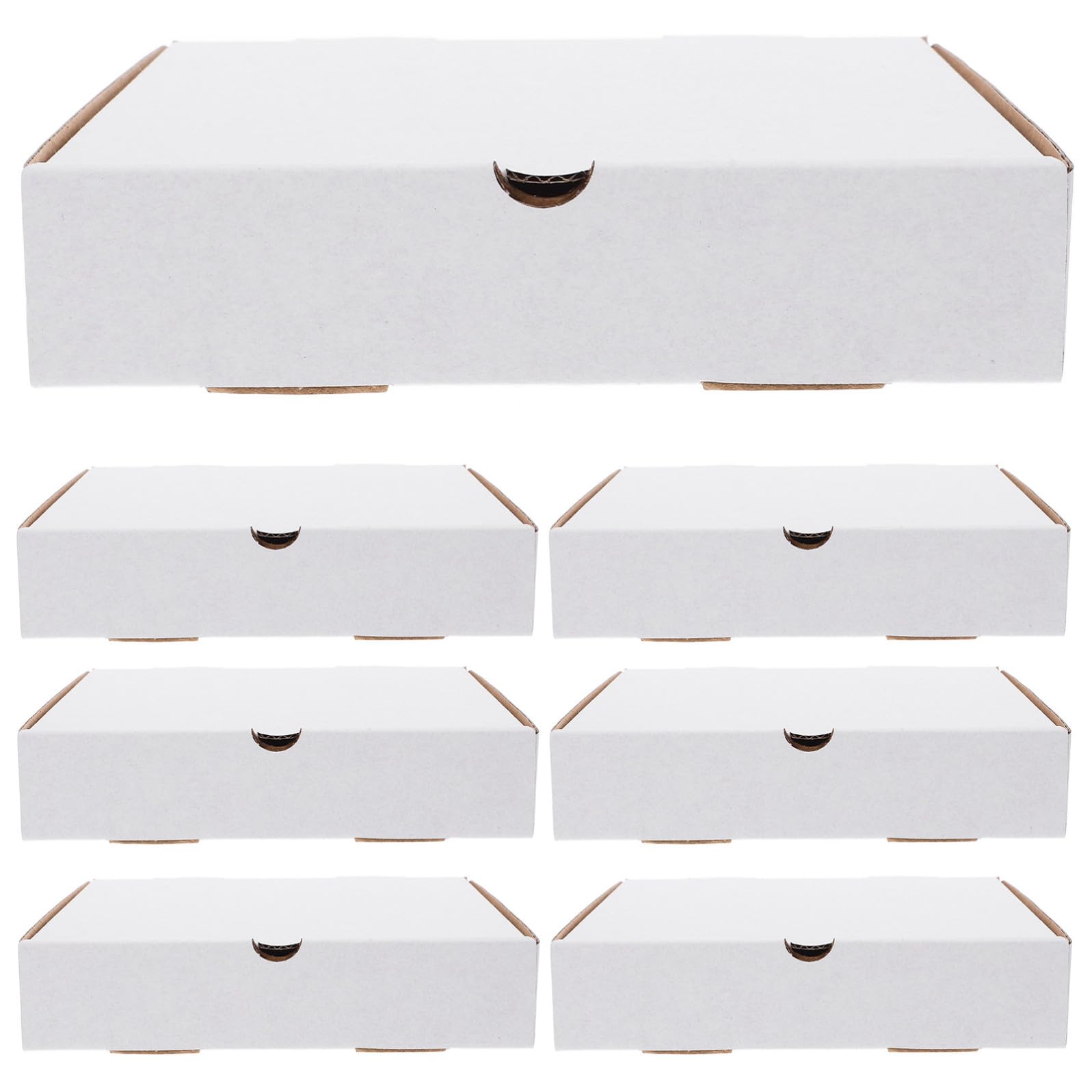 Didiseaon Scatole per Pizza Kraft Bianca 30 Pezzi Cartone Ondulato Resistente Protezione Alimenti per Asporto e Consegna