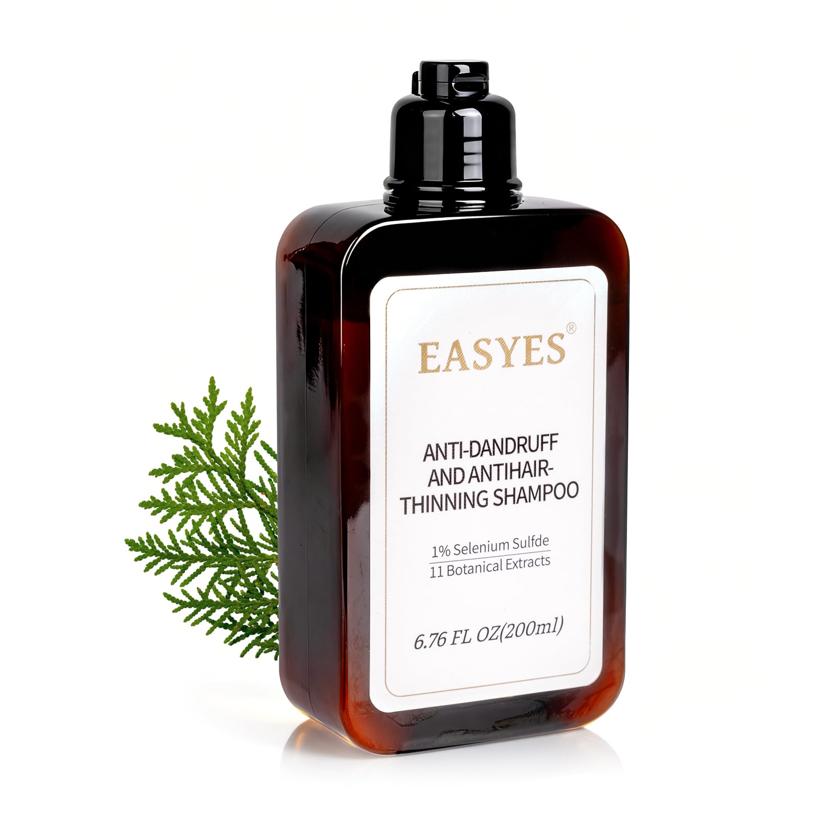 Anti-Dandruff Shampoo with 1% Selenium Sulfide, Helps Control Dandruff & Flakes, Scalp Care Shampoo for Oily & Flaky Scalp, with Ceramides, Ginger & Thuja Leaf, 7 Fl Oz
