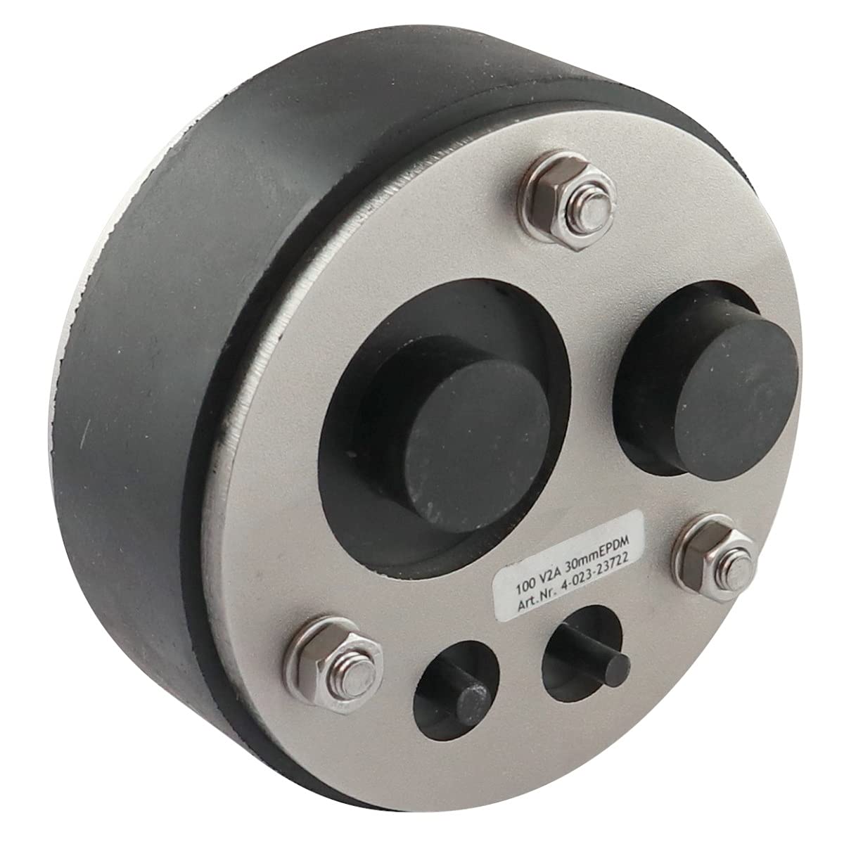 WITTKOWARE 100mm Mauerdurchführung/Ringraumdichtung für Kabel/Rohre, 4-fach (2x 10mm, 22mm, 22/34 mm)