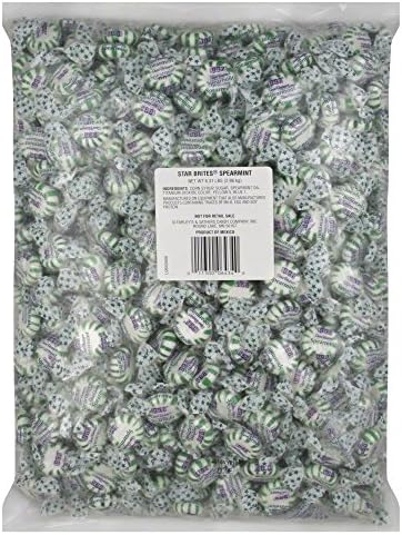 Brach's Starbrites Spearmint Mints, 6.31 Pound Bulk Candy Bag