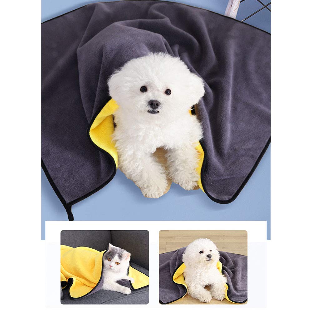 Serviette de Chien pour Chien Ultra Absorbante pour Chiens et Chiots, Serviette de Bain en Microfibre à Séchage Rapide