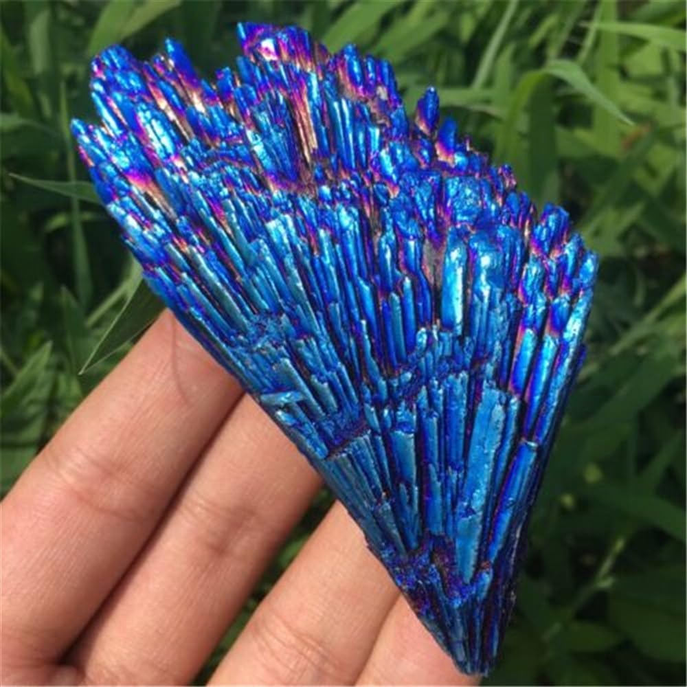 HSMXNEONJB Quartz Crystal Rainbow Titanium Cluster Ornaments