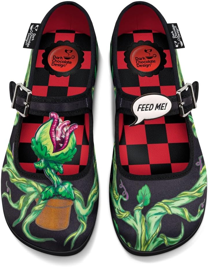 Hot Chocolate Design - Women's Mary Jane Flat Dress Shoes with Adjustable Buckle-Strap