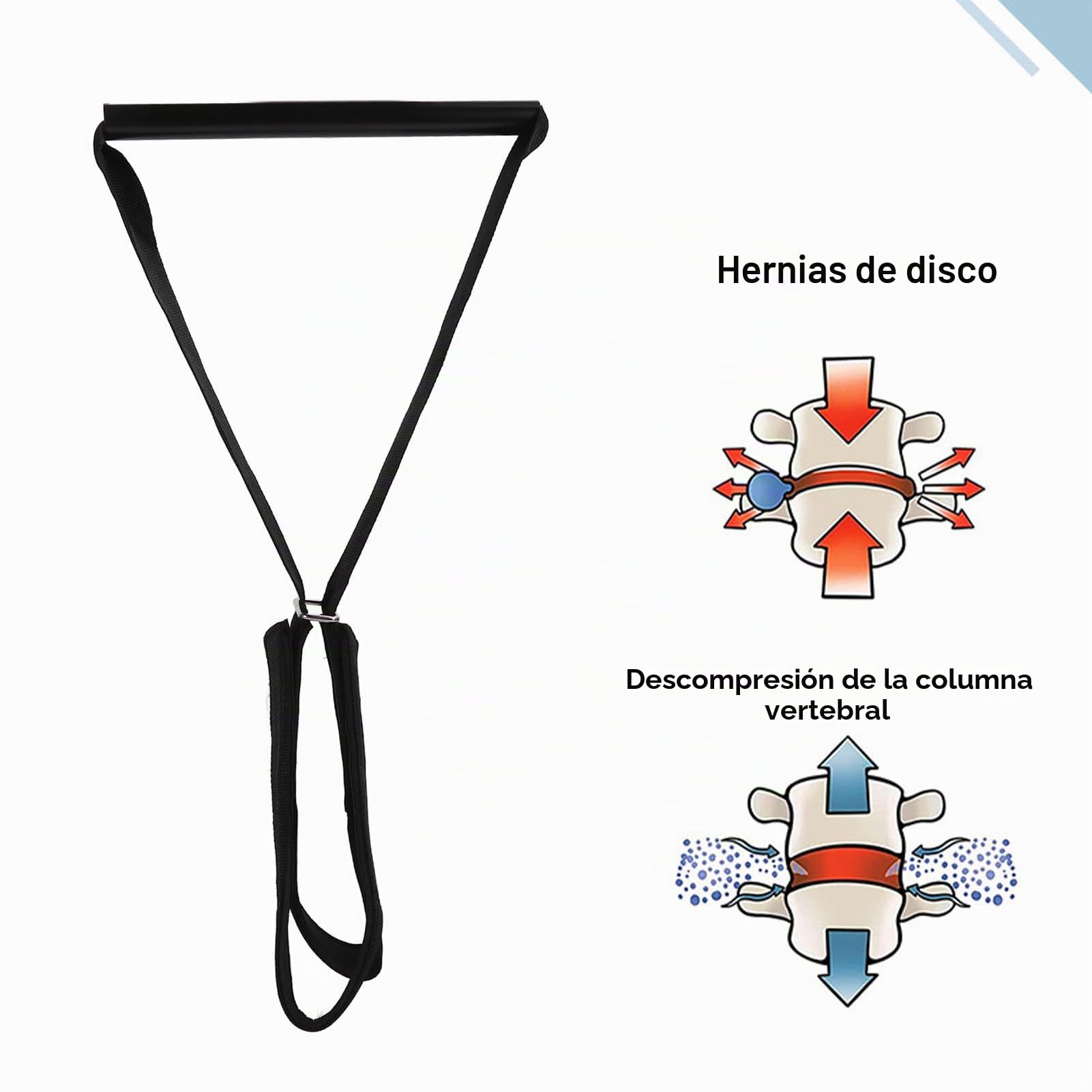 Dispositivo de tracción cervical para el cuello, Cuello Camilla Correa Quiropráctica Descompresión Mango Cómodo Tracción Cervical Dispositivo de tracción con correa para la barbilla